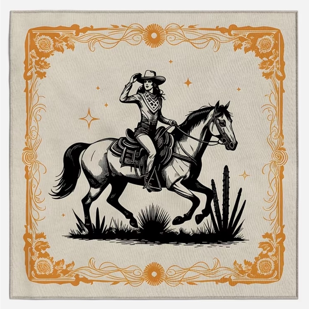 Western Cowgirl Horse Bandana Scarf 🤠🐎 Southwestern Ranch Style